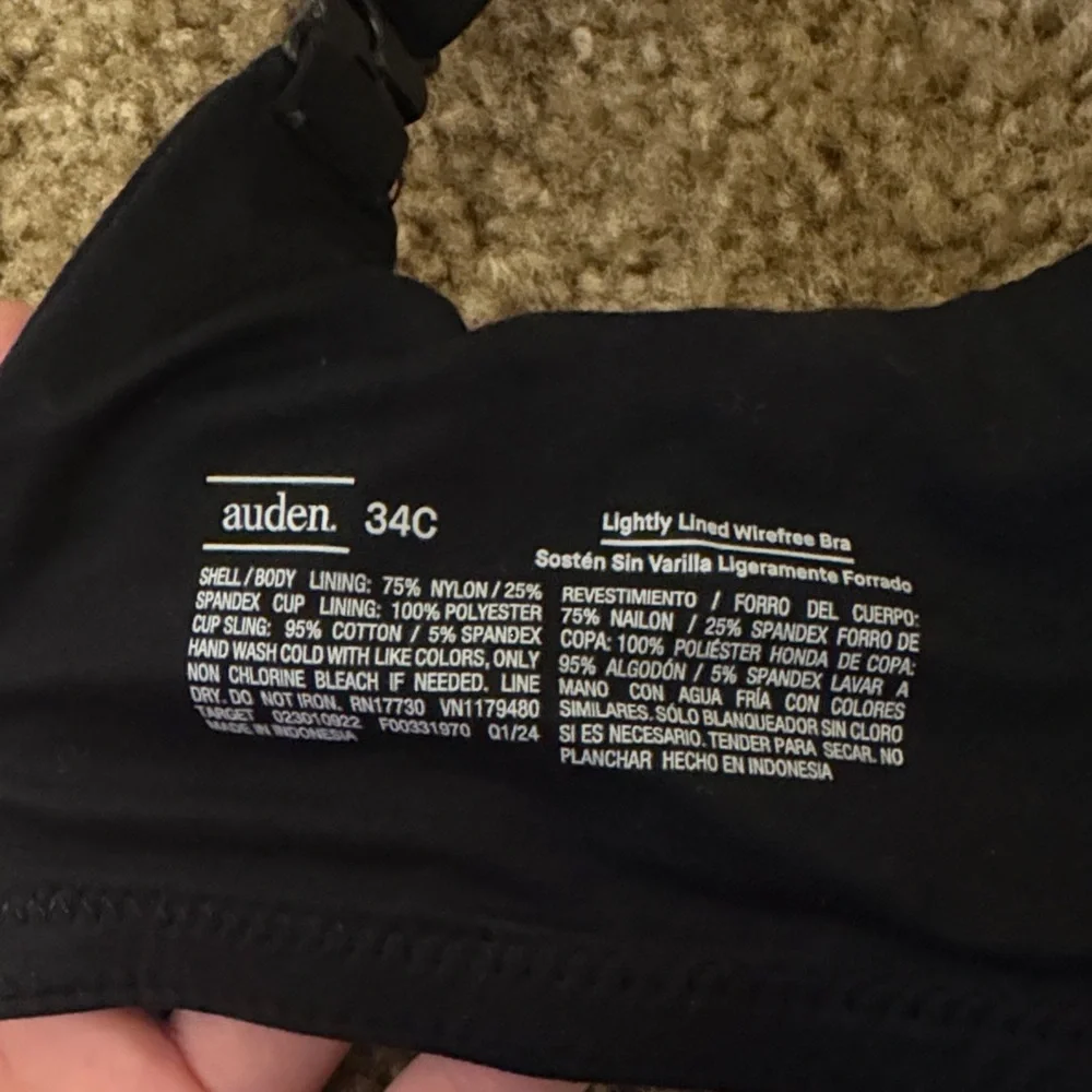 NWOT- Auden Black Women's Nursing Bra - Picture 2 of 6